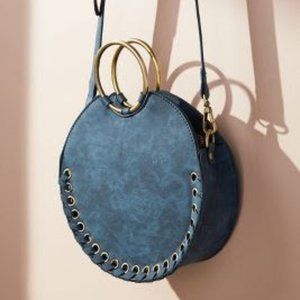 STITCHED CIRCULAR CROSSBODY BAG